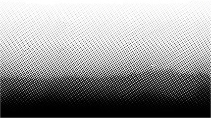 Abstract black and white halftone dot pattern gradient texture background with smooth grayscale transition for modern graphic design