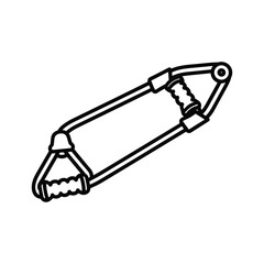 Illustration of a chest expander isolated on