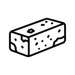 Illustration of a granola bar isolated on