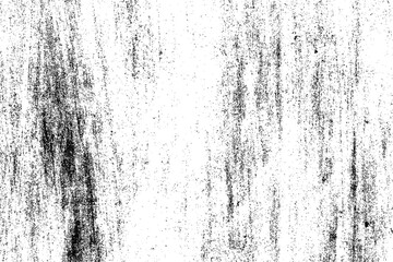 Abstract grunge distressed texture overlay with black scratches on a white surface.