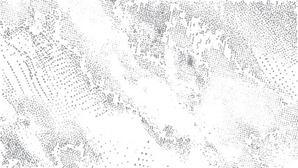Halftone grunge frame texture vector for distressed overlay and creative background use. Mottled grayscale grunge texture background for modern abstract design elements. 