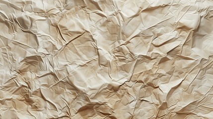 Close-up view of heavily wrinkled white paper featuring sharp folds and rich shadows, great for abstract design, texture overlays, and creative visuals.