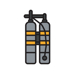 Obraz premium Air tank black line icon for digital and print projects.