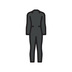 diving suit black line icon for digital and print projects.