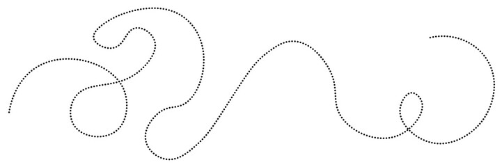 A wavy line pattern. Dotted line