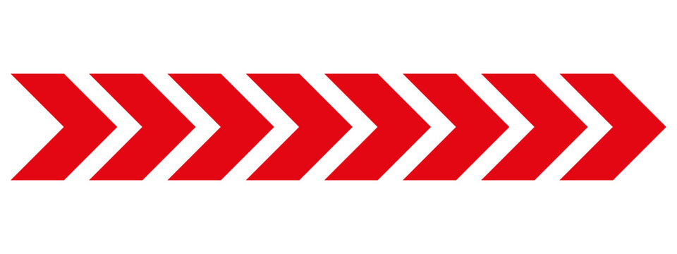 Red chevron arrow pattern for directional and dynamic movement