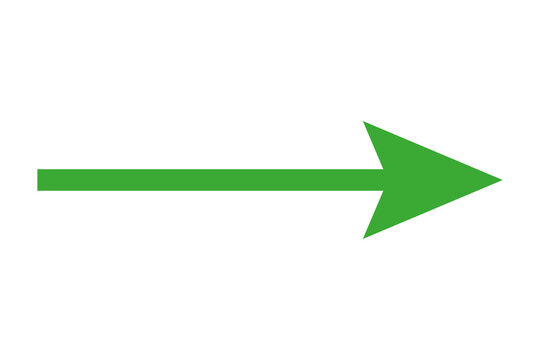 Green arrow pointing right side