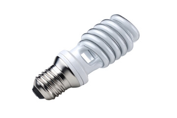 Compact Fluorescent Light Bulb with Metal Screw Base on Black lightbulb energy