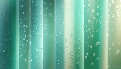 Abstract Vertical Background With Water Droplets Turquoise Green and Pale Yellow Smooth Light Gradient Beautiful Wallpaper Pattern