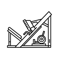 Leg press machine for gym workout isolated on