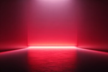 Crimson Echoes An Enigmatic Space Bathed in Deep Red Light Beckoning Viewers into an Unexplored Realm of Color