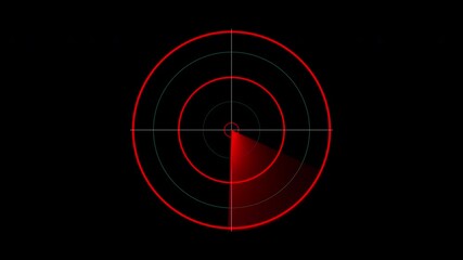 Futuristic Radar Display with Scanning Beam technology science. Animated futuristic radar display highlights scan beam creating striking technology science. Alpha chanel - Powered by Adobe