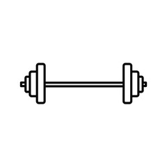 Barbell isolated on, a classic tool for strength training