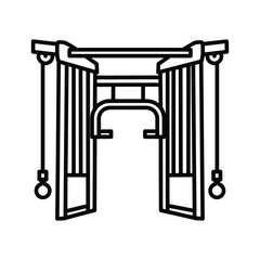 Antique gate isolated on