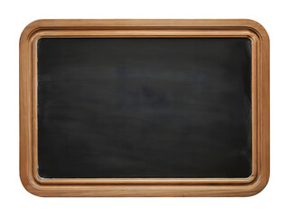 BLACK BOARD WOODEN FRAME, blank blackboard isolated on transparent background