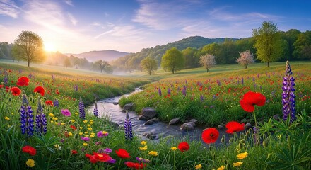 meadow with flowers