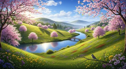 spring in the mountains