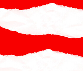 torn paper with red background