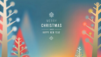 Merry Christmas and Happy New Year. Vector illustration for website banner, social media banner, greeting card, posters, covers, business and marketing material