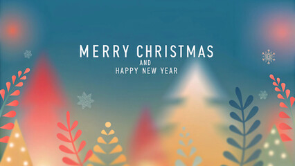 Merry Christmas and Happy New Year. Vector illustration for website banner, social media banner, greeting card, posters, covers, business and marketing material