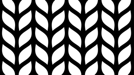 Geometric seamless patterns of leaf or grain shapes or woven textures. Minimalist geometric seamless pattern with floral motif. © Nurr2001