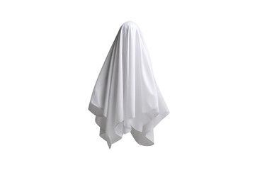 Fototapeta premium White fabric draped over an unseen object against a black background cloth material
