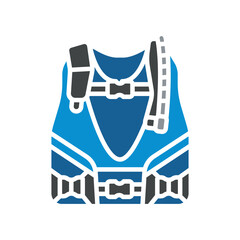 buoyancy control device black line icon for digital and print projects.