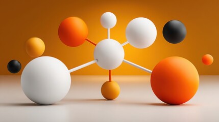 Group of spheres symbolizing dynamic interactions and adaptive changes in a collaborative environment