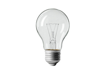 Globe-shaped light bulb isolated on transparent background