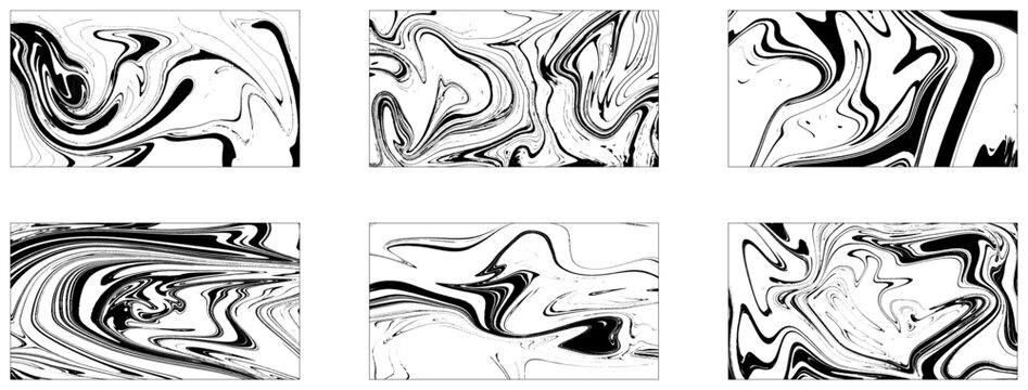 Set of white and black marble texture vector background.  