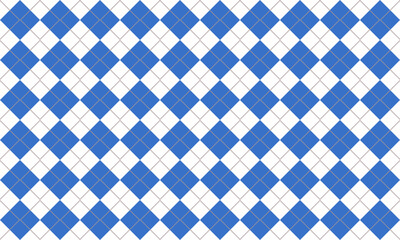 Blue diamond with grid on top repeat pattern, replete image, design for fabric printing	