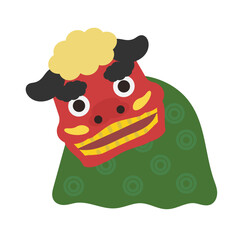 獅子舞　イラスト