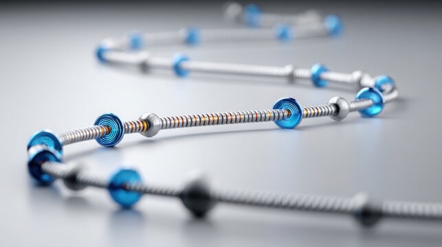 A group of screws representing corporate digital implementation framework roadmap icon concept for structural design