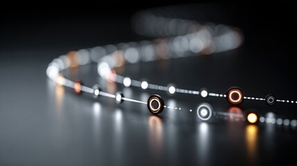 A black background enhanced by multiple lights creating a dynamic and engaging visual experience for digital concepts