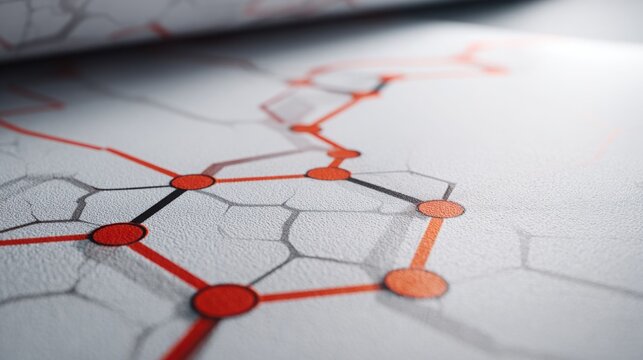 Stylish business card with bold red and black design for corporate networking and professional branding opportunities