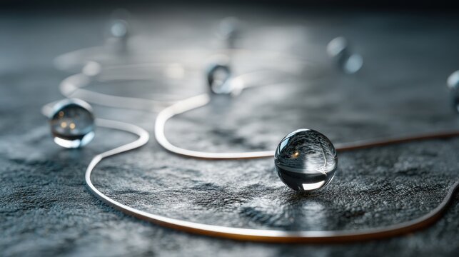 A beautifully crafted marble ball resting on a polished table surface symbolizing corporate growth and strategy planning