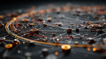 Colorful clock graphic symbolizing corporate financial digitalization roadmap icon concept and time management vision