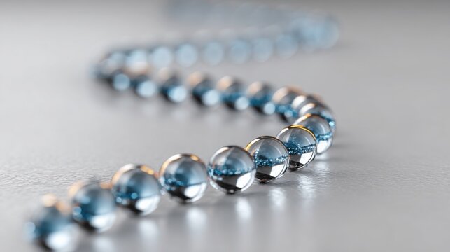 Elegant necklace adorned with blue crystals representing modernization and sophistication in financial roadmap concept
