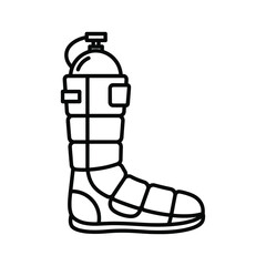 Hyperbaric oxygen therapy chamber isolated on, vector illustration