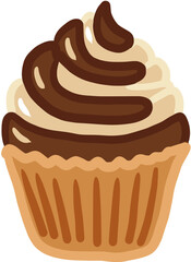 chocolate cake isolated on white