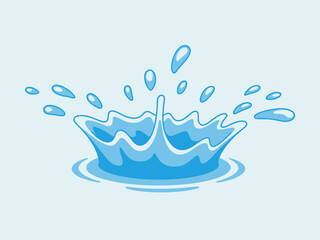 A striking illustration of a water splash that captures the moment of impact, symbolizing fluidity, elegance, and the essence of water in motion.