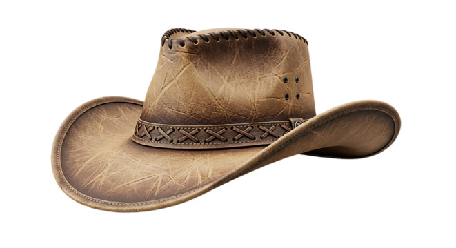 Classic Style Leather Cowboy Hat Western Clothing - Powered by Adobe