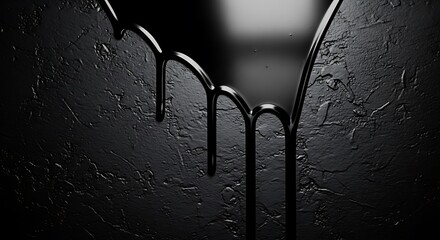 Black Oil Dripping Abstract Dark Liquid Texture Art Industrial Materials Petroleum Paint Pour Down