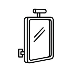 Rearview mirror isolated on for car or vehicle safety