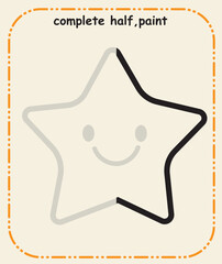 Complete the Line &ndash; Preschool Prewriting and Hand Control Skill Sheet