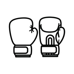 Pair of boxing gloves isolated on
