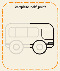 Complete the Line &ndash; Preschool Prewriting and Hand Control Skill Sheet