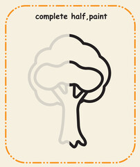 Complete the Line &ndash; Preschool Prewriting and Hand Control Skill Sheet