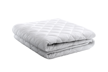 Dust mite resistant mattress protector isolated on transparent background