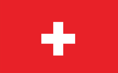 Medical icons Swiss flag icon button with red cross symbol for medical and first aid web design